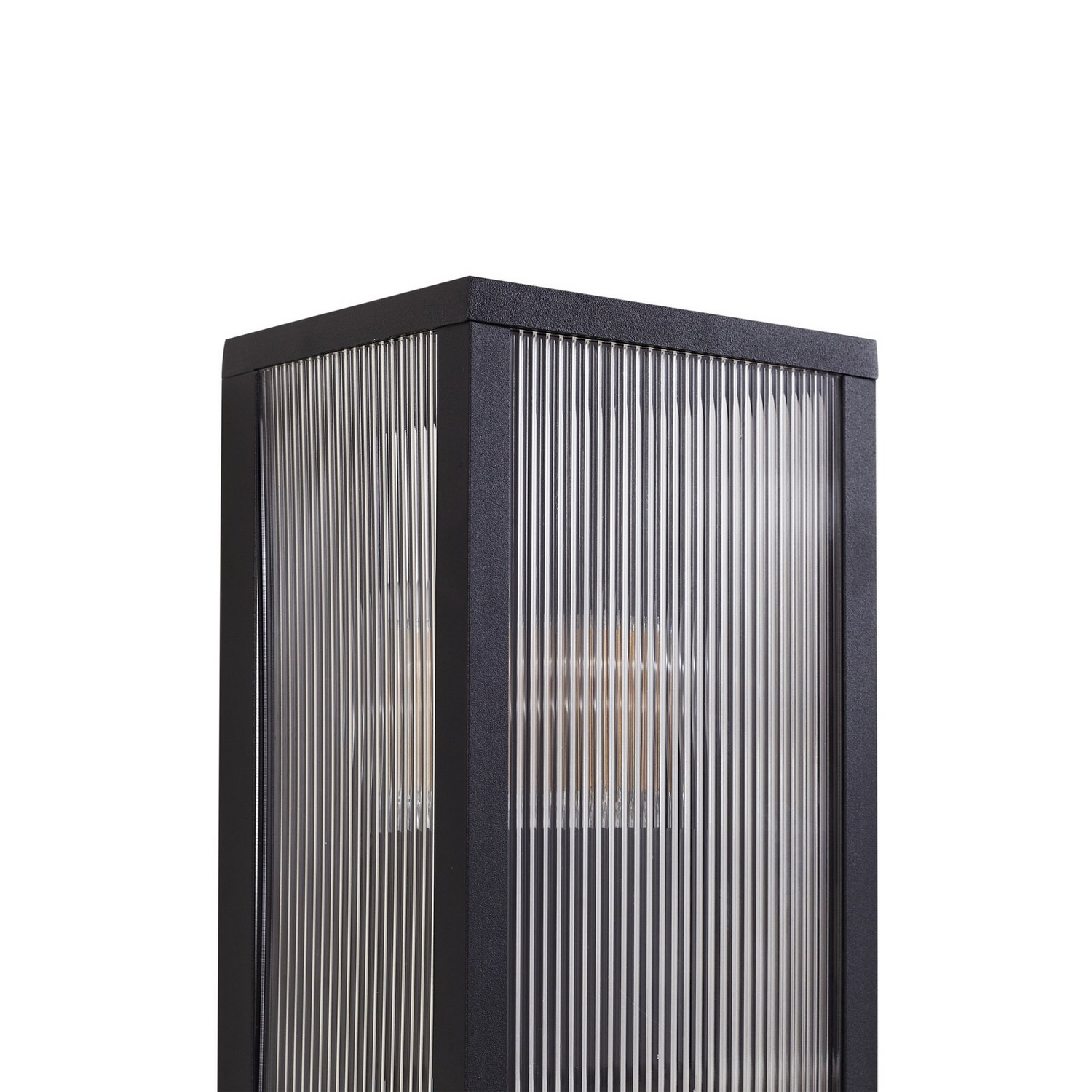 B-Ware Lindby Außenwandlampe Wandlicht Peldar Lampe Sensor Schwarz E27 Ip44 Geriffelt