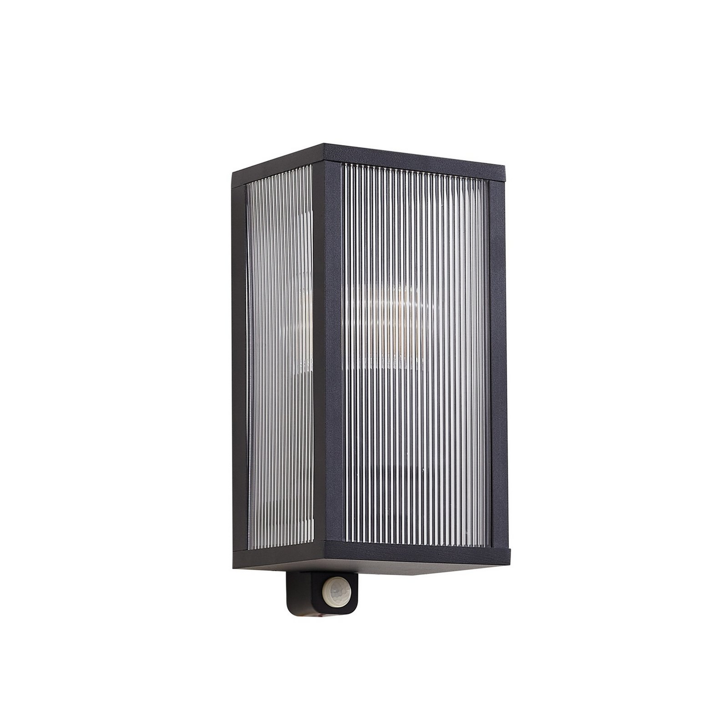 B-Ware Lindby Außenwandlampe Wandlicht Peldar Lampe Sensor Schwarz E27 Ip44 Geriffelt