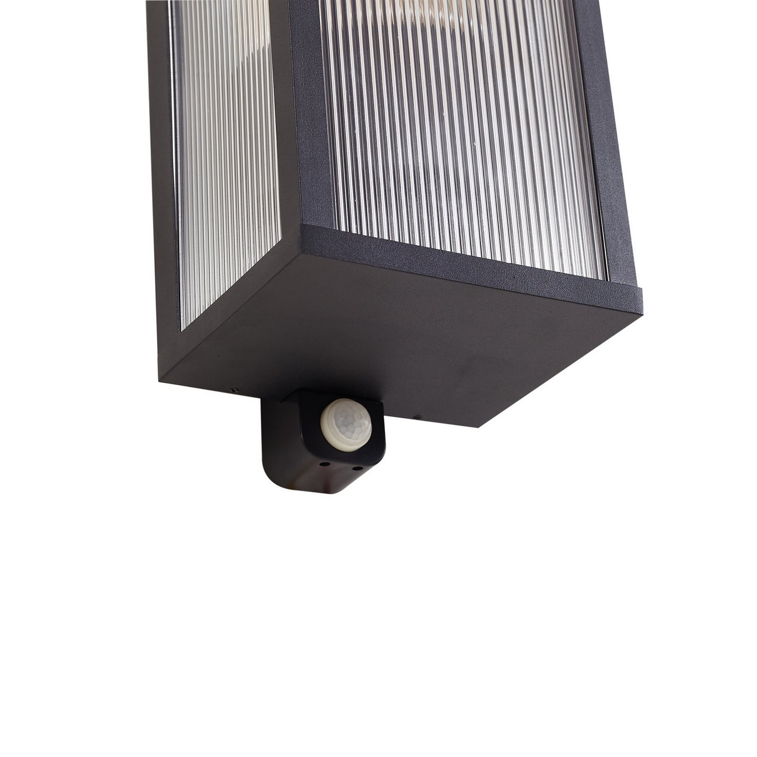 B-Ware Lindby Außenwandlampe Wandlicht Peldar Lampe Sensor Schwarz E27 Ip44 Geriffelt