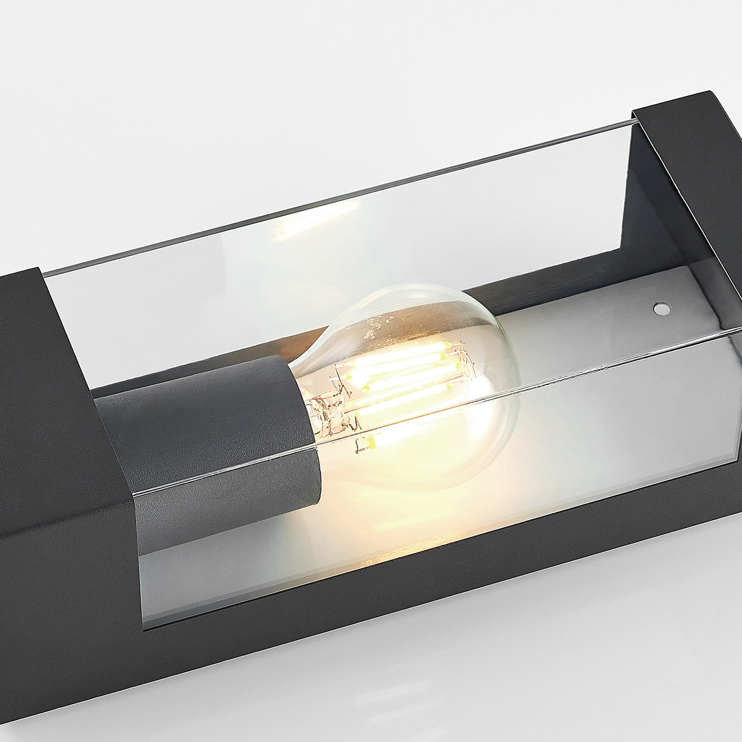 B-Ware Lindby Tilian Außenwandleuchte Außenlampe Lampe Leuchte E27 Eckig 2 Stück - 4251096575972