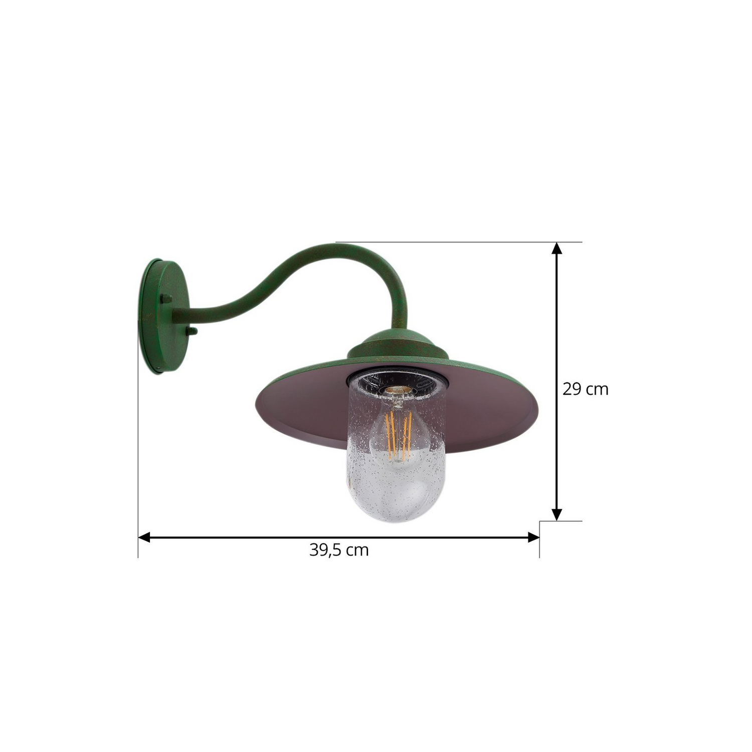 B-Ware Lindby Leuchte Wandlampe Außenleuchte Bilma Glas Grün 29 Cm Hoch Lampe Leuchte - 4251911786774