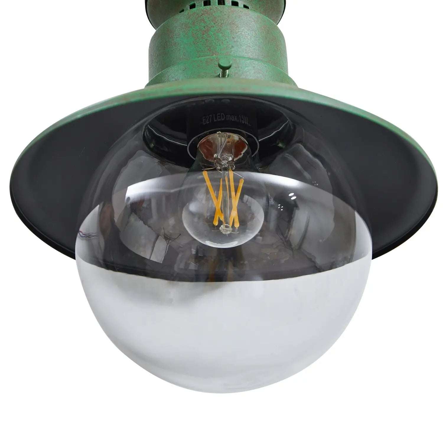 B-Ware Lindby Außenwandleuchte Außenlampe Celinor Grün Stahl E27 - 4251911786743
