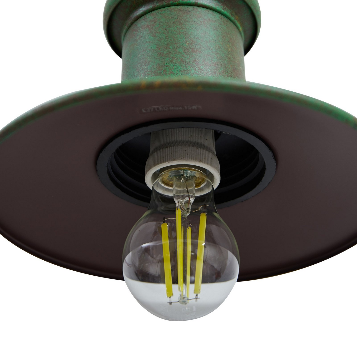 B-Ware Lindby Außenwandleuchte Wandlampe Eloretta Grün Glas Stahl 22cm Außenleuchte