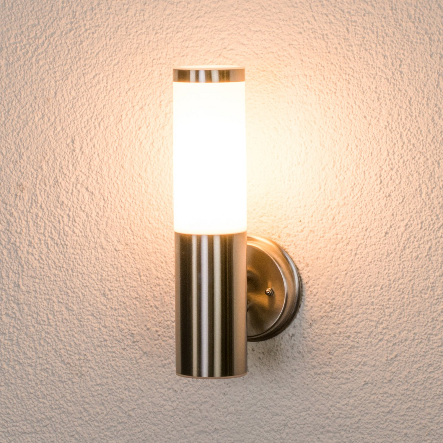 B-Ware Lindby Kristof Außen Wandleuchte Außenwandleuchte Gartenleuchte Edelstahl E27 Wei - 4251096517750
