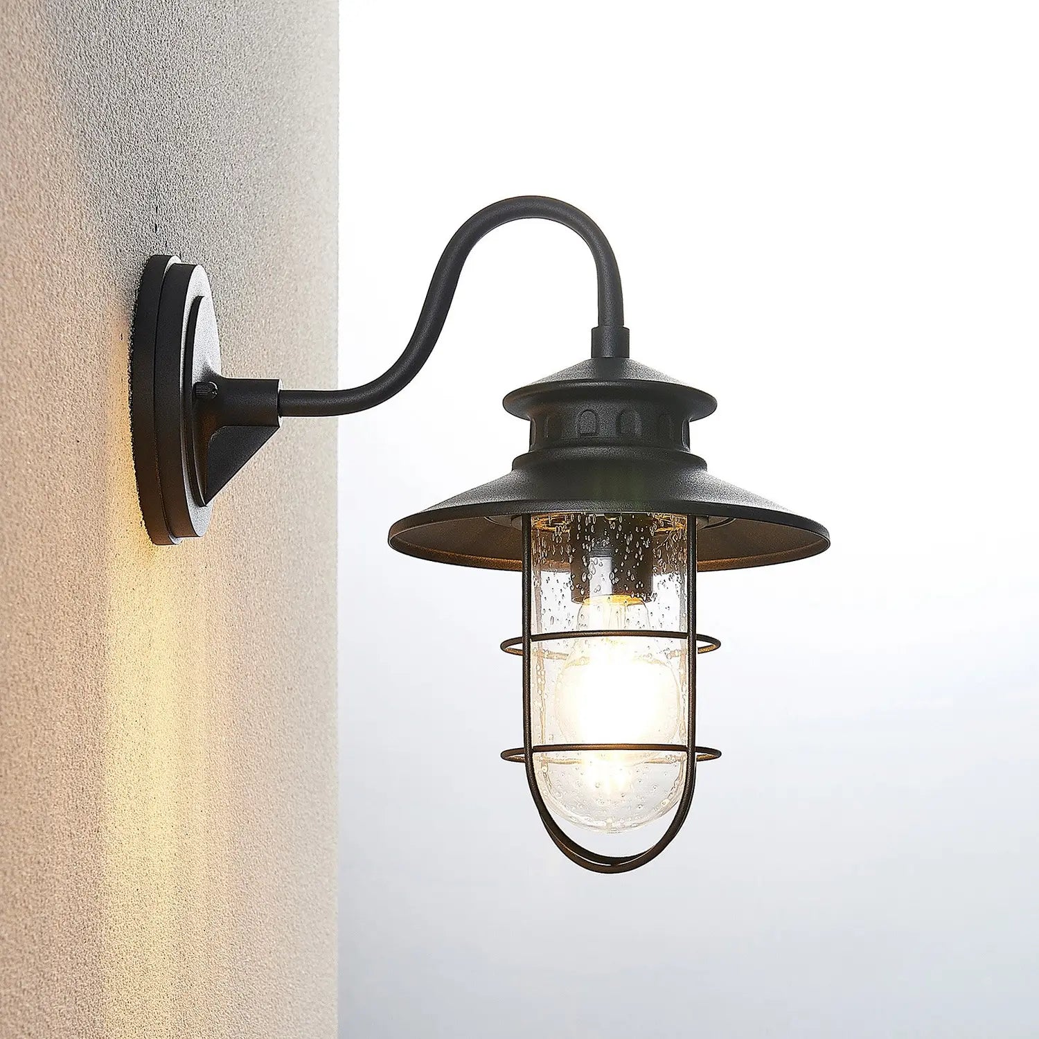 B-Ware Lindby Kyan Außenwandleuchte Wandleuchte Wandleuchte Lampe Leuchte Höhe 32cm 60 W