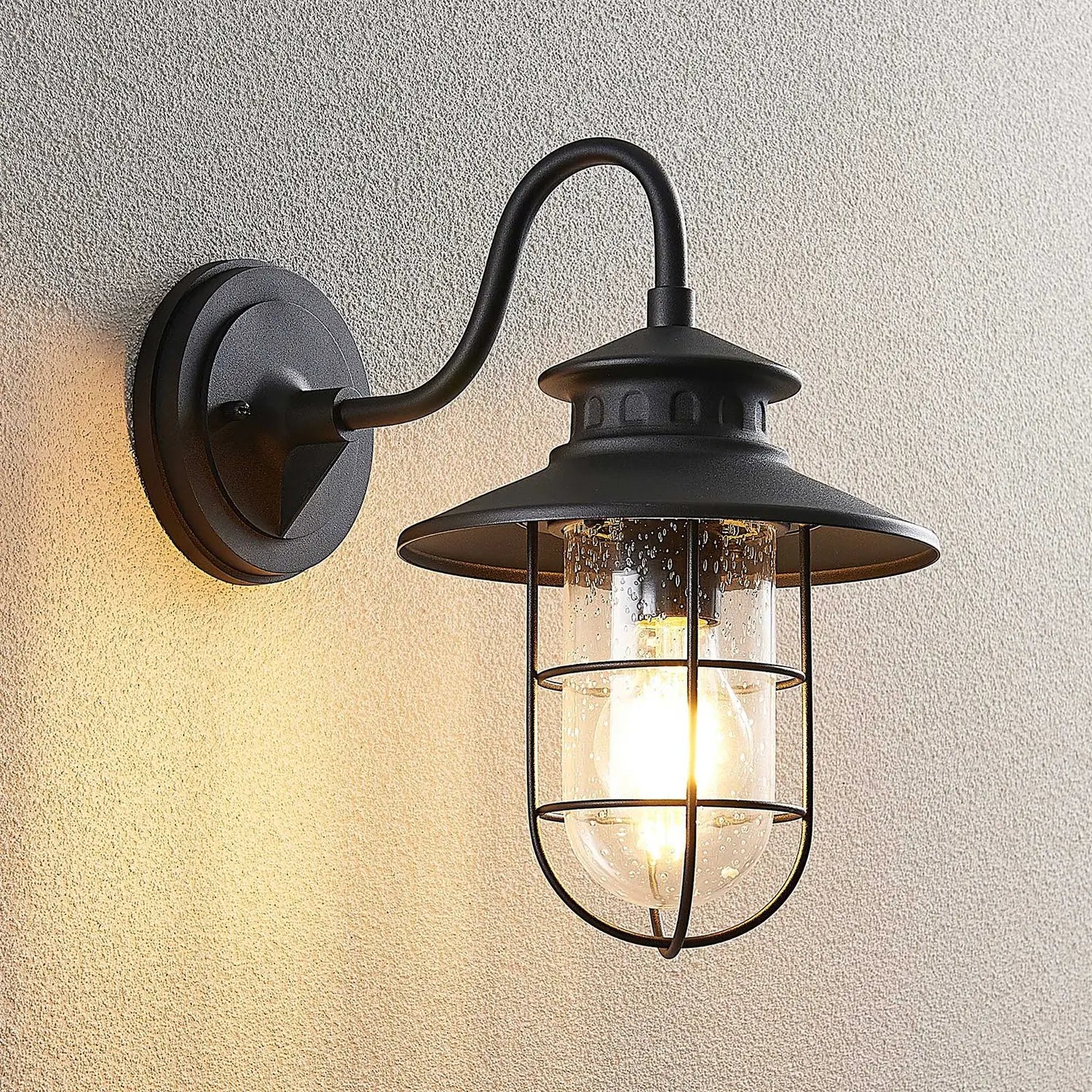 B-Ware Lindby Kyan Außenwandleuchte Wandleuchte Wandleuchte Lampe Leuchte Höhe 32cm 60 W