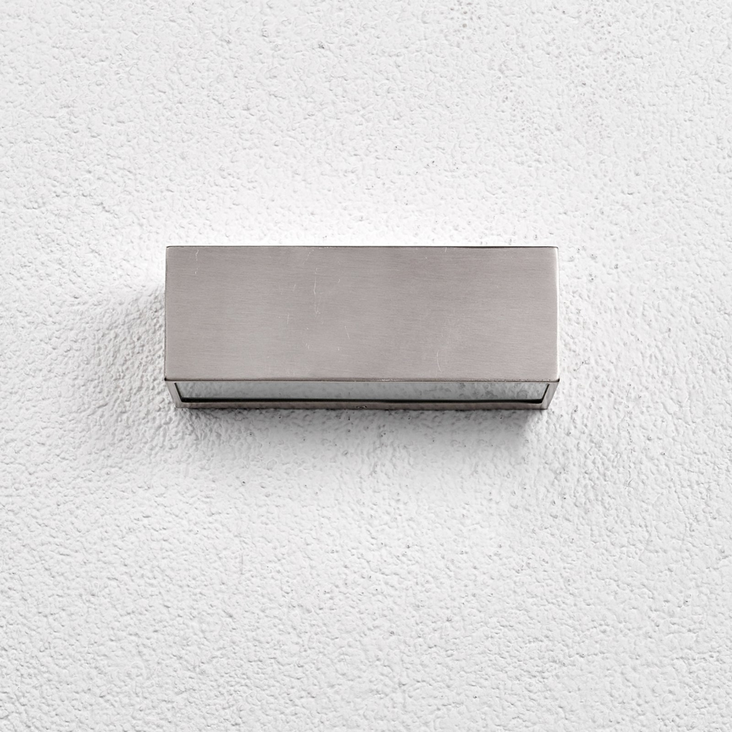 B-Ware Lindby Eckige Edelstahl Außenwandleuchte Leonora Gartenleuchte Terrassenleuchte