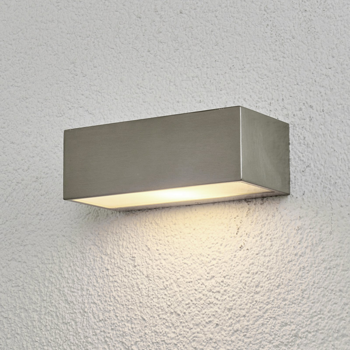 Lindby Eckige Edelstahl Außenwandleuchte Leonora Gartenleuchte Terrassenleuchte B-Ware - 4251096502589