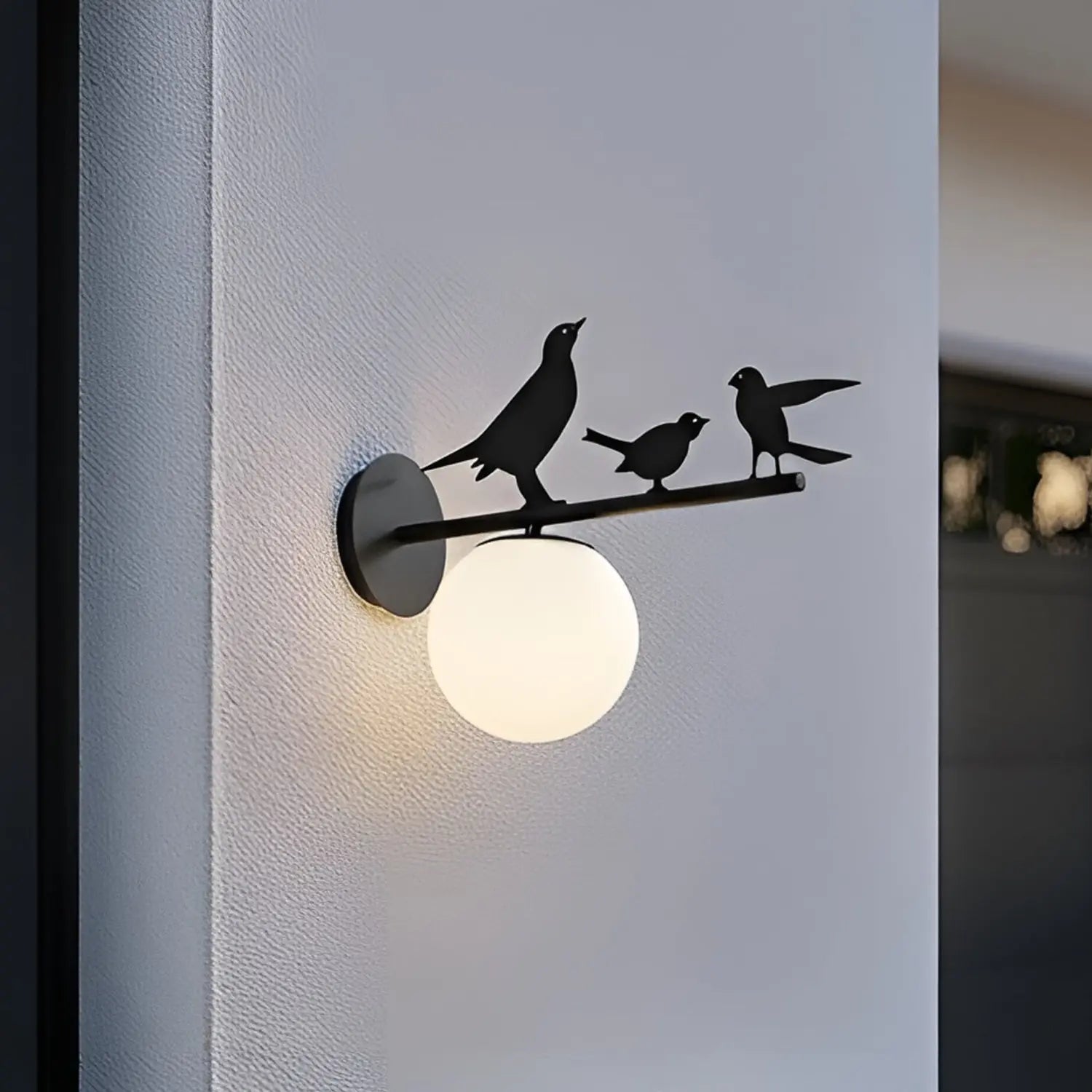 B-Ware Außenwandleuchte Wandlampe Lindby Lintu Vogel Metall Schwarz Außenlampe Ip44 - 4255830902659