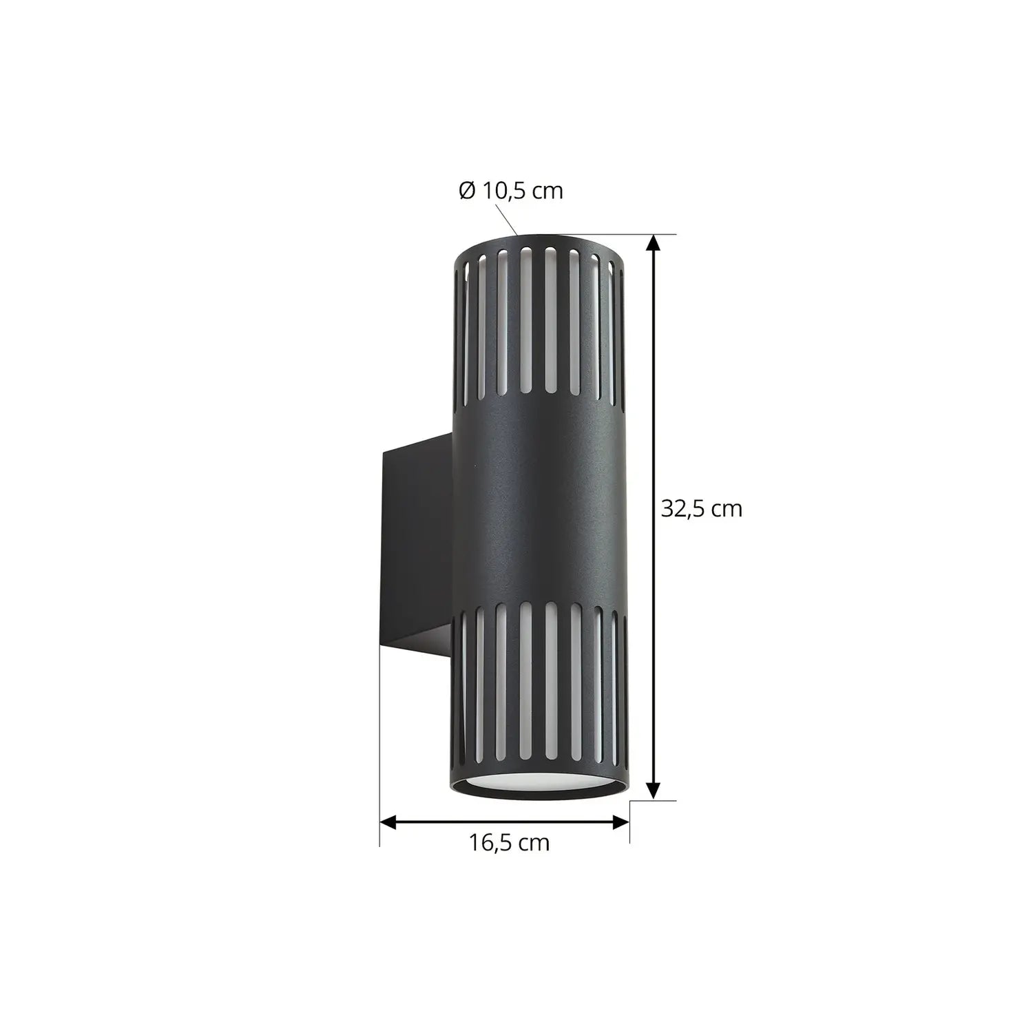 B-Ware Lindby Lurinda Außenwandleuchte Außenlampe Wandlampe Schwarz 2 Flammig ø 10 Cm - 4251911797923