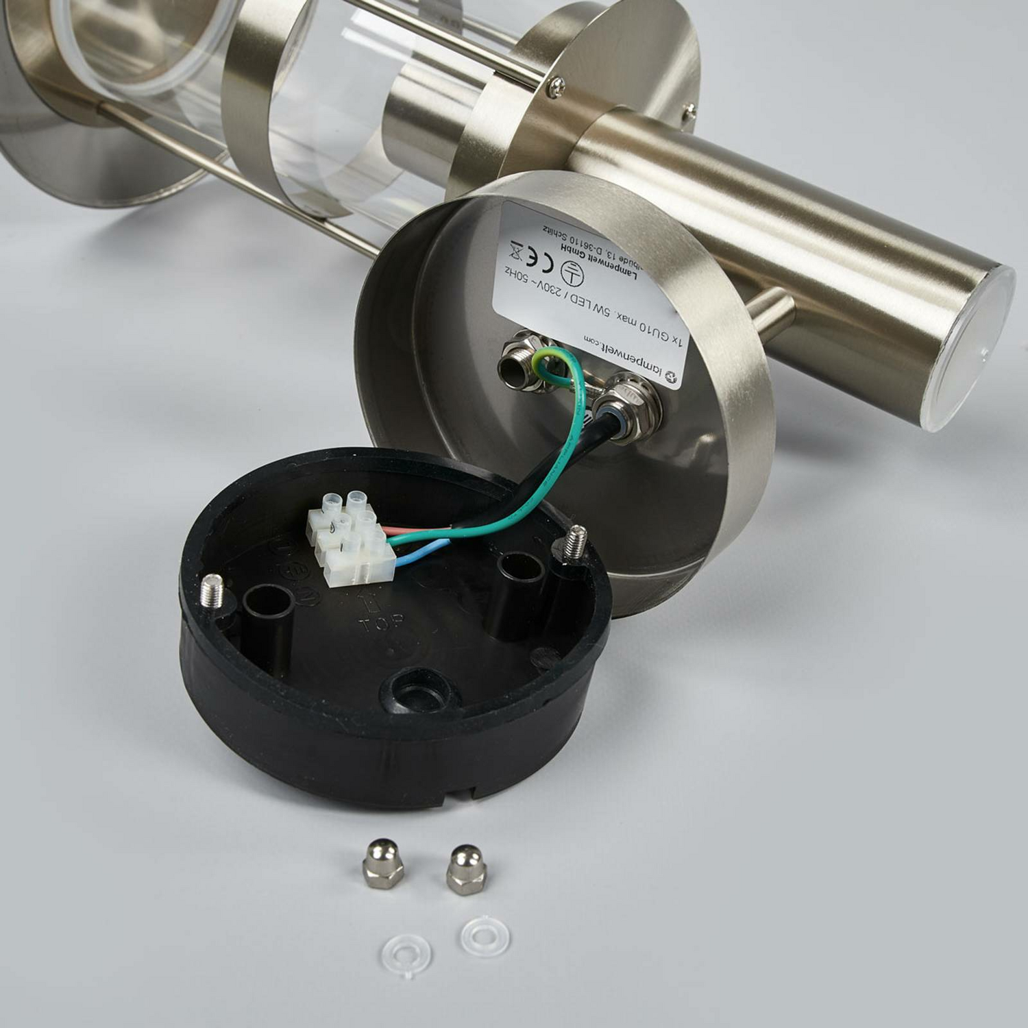 B-Ware Lindby Sensor Außen Wandleuchte Noemi Wandleuchte Außenlampe Lampe E27 Edelstahl - 4251096539264