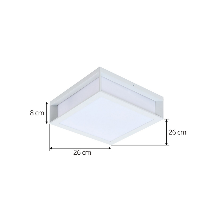 Lindby Außenwandleuchte Sivana Weiß, Alu 26 Cm X 26 Cm Wandlampe Lampe Leuchte B-Ware - 4251911786835