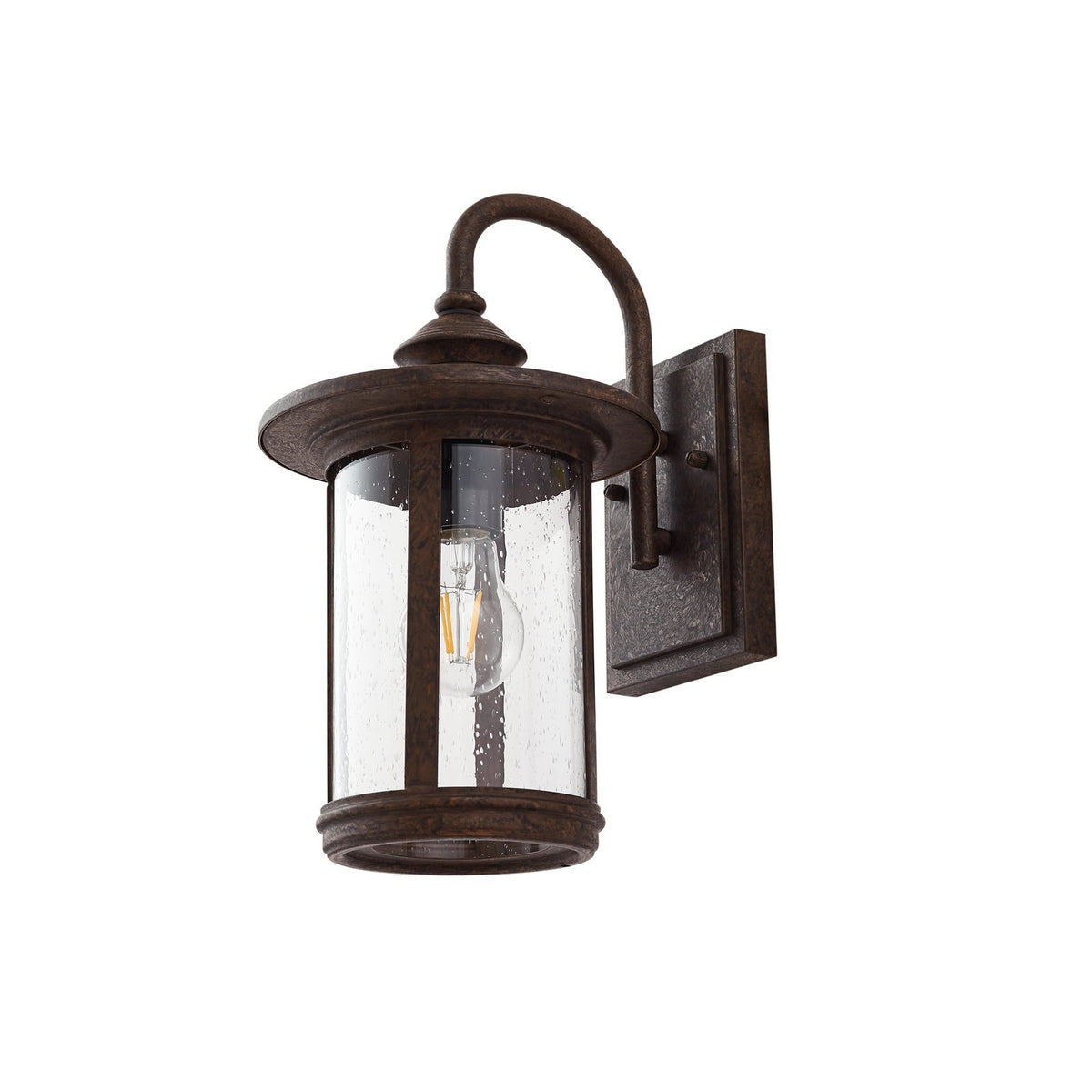 Lindby Außenwandleuchte Lampe Zayn Glas rostfarben IP23 Außenbeleuchtung - 4251911798982