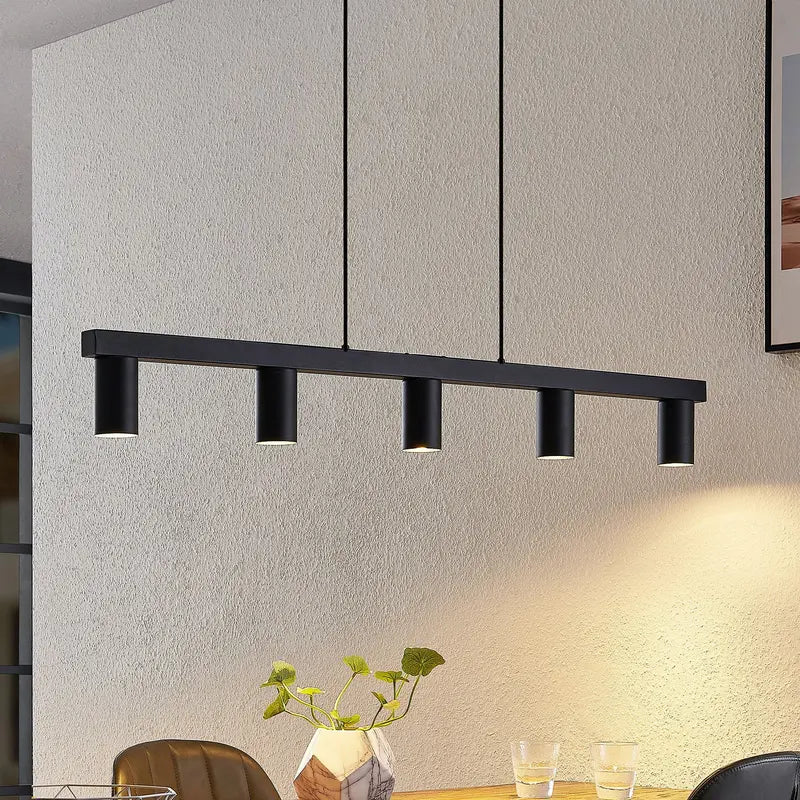 Lindby Baliko Hängeleuchte Deckenlampe Lampe Pendelleuchte 5-flmg GU10 schwarz - 4251911703764