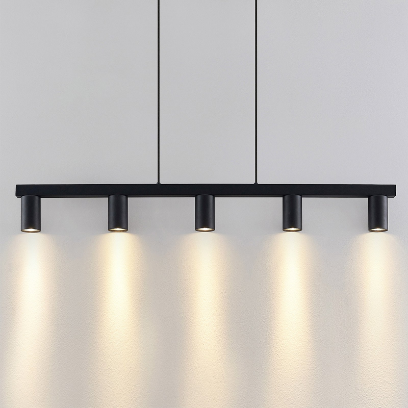 Lindby Baliko Hängeleuchte Deckenlampe Lampe Pendelleuchte 5-flmg GU10 schwarz - 4251911703764