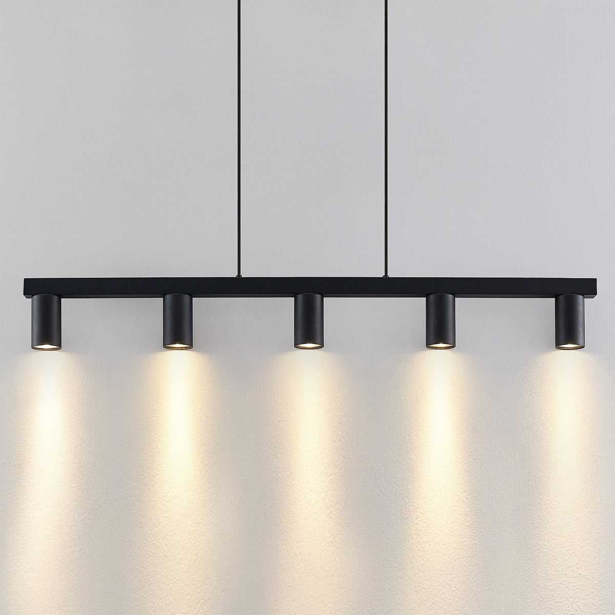 Lindby Baliko Hängeleuchte Deckenlampe Lampe Pendelleuchte 5-flmg GU10 black - 4251911703764