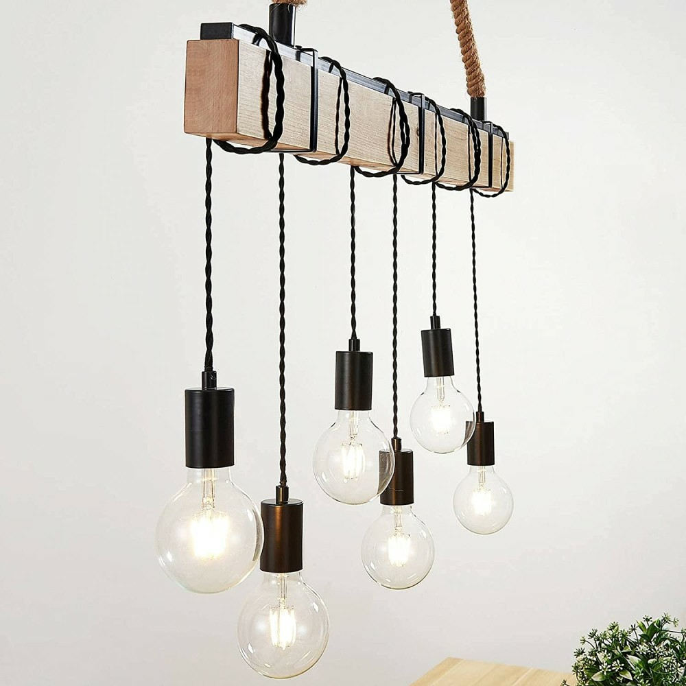 B-Ware Lindby Balken Pendelleuchte Cintia Hängelampe Deckenleuchte Lampe E27 6 Flam658