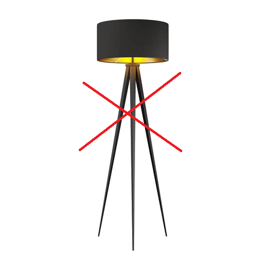 Lindby Benik Tripod Stehlampe Deko Standleuchte Stofflampe E27 Siehe Text/Foto B-Ware - 8502193061928