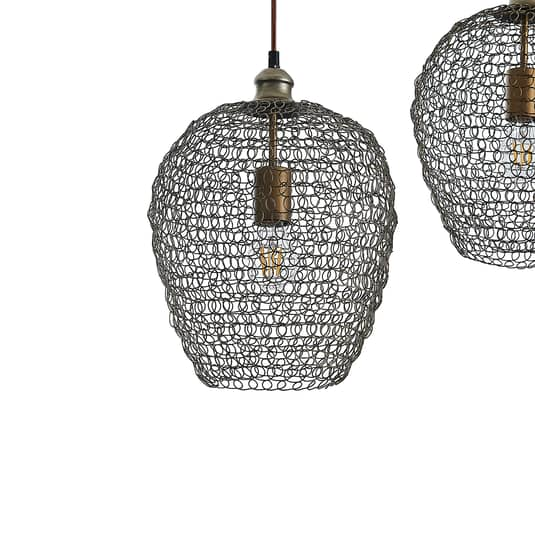 Lindby Benja Pendelleuchte Pendelleuchte Lampe Leuchte Dreiflammig Messing B-Ware