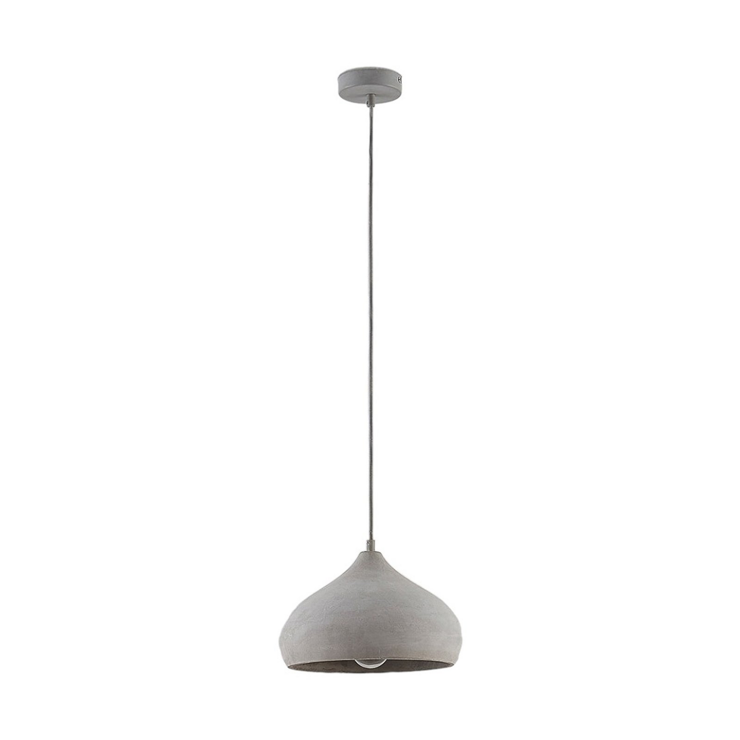 B-Ware Lindby Beton Pendelleuchte Morton Pendelleuchte Lampe Leuchte E27 ø 29 Cm Grau