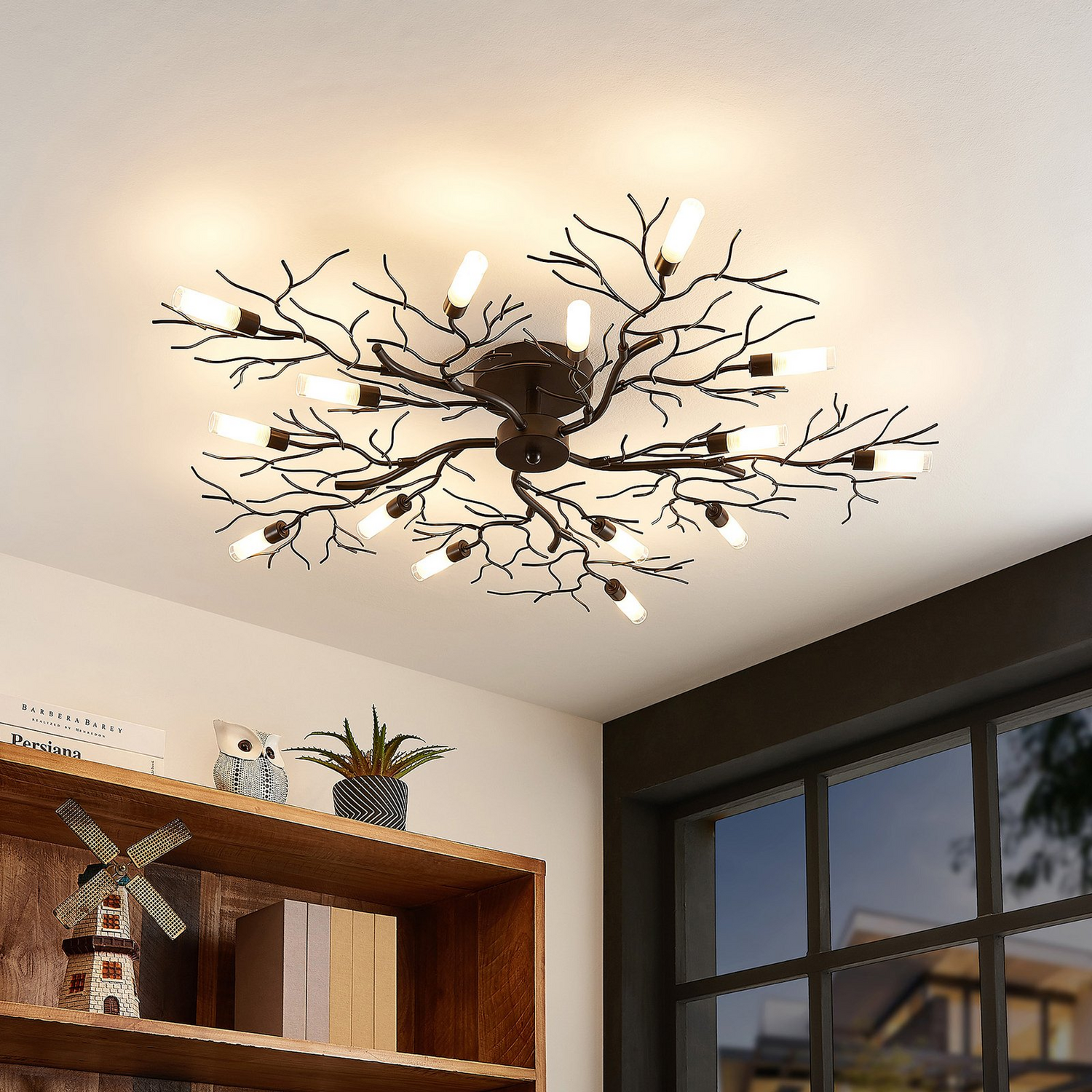 B-Ware Lindby Bigna Deckenlampe Wohnzimmerleuchte Deckenlampe Lampe Deko Raumleuchte G9