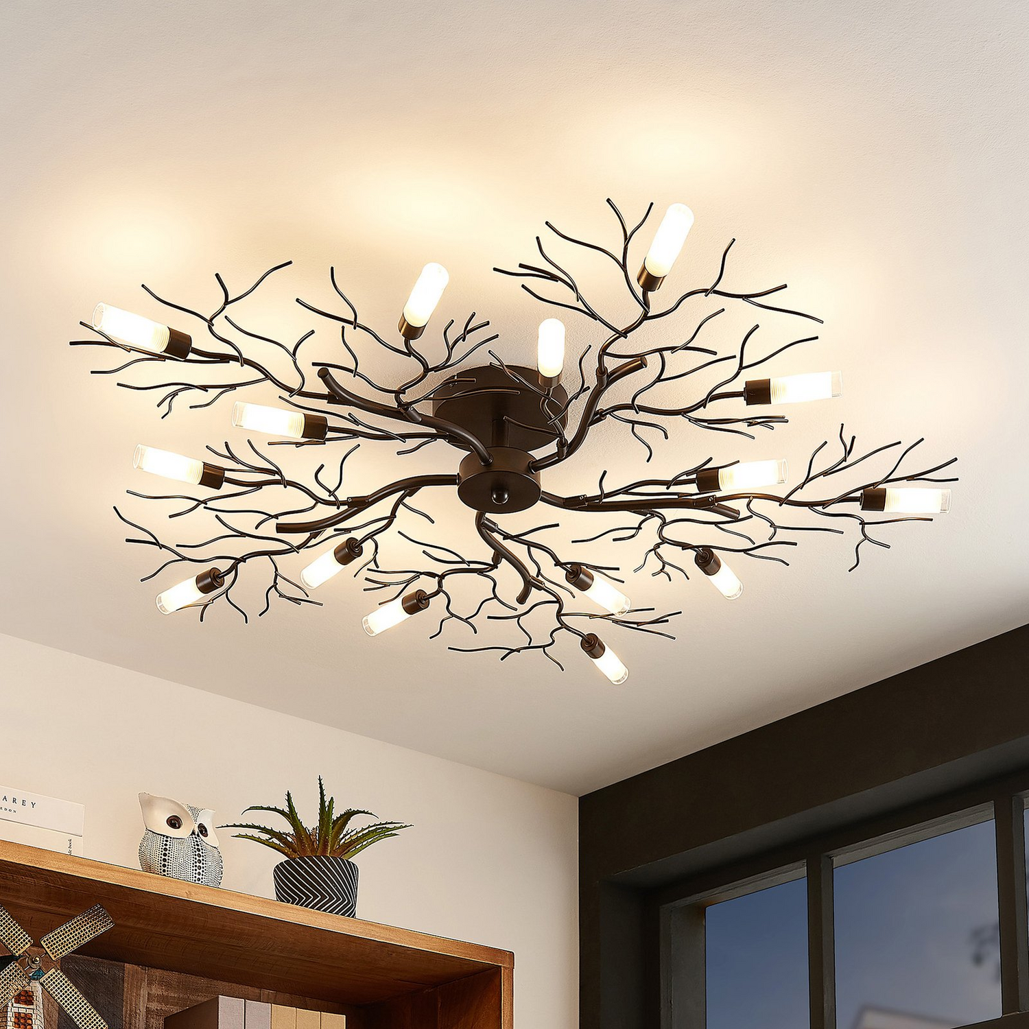 B-Ware Lindby Bigna Deckenlampe Wohnzimmerleuchte Deckenlampe Lampe Deko Raumleuchte G9