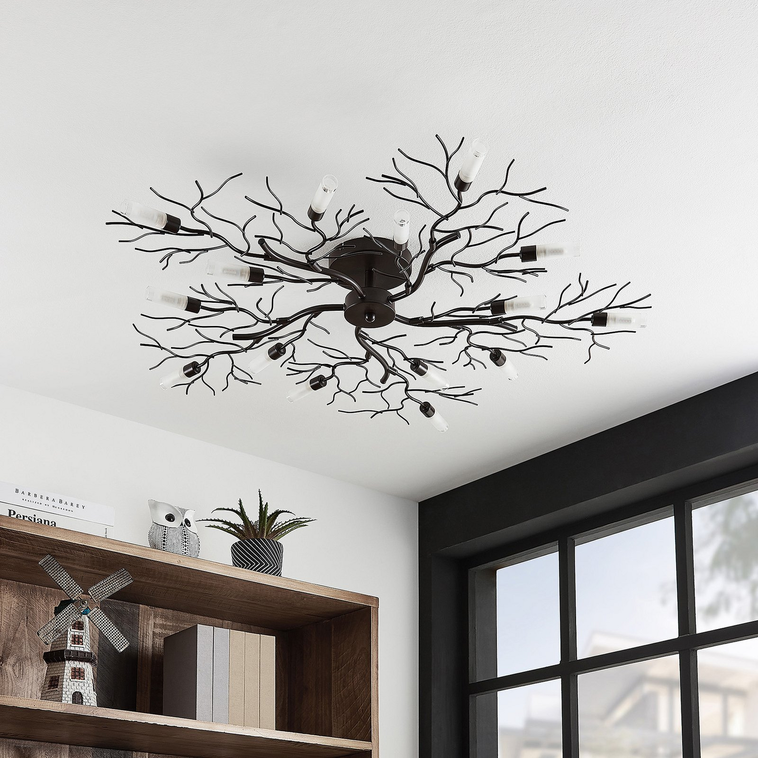 B-Ware Lindby Bigna Deckenlampe Wohnzimmerleuchte Deckenlampe Lampe Deko Raumleuchte G9