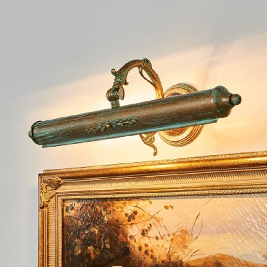 Lindby Kalea Bilderleuchte Bilderlampe Leuchte Lampe Wandleuchte E14 Grün Gold B-Ware - 4251096536447
