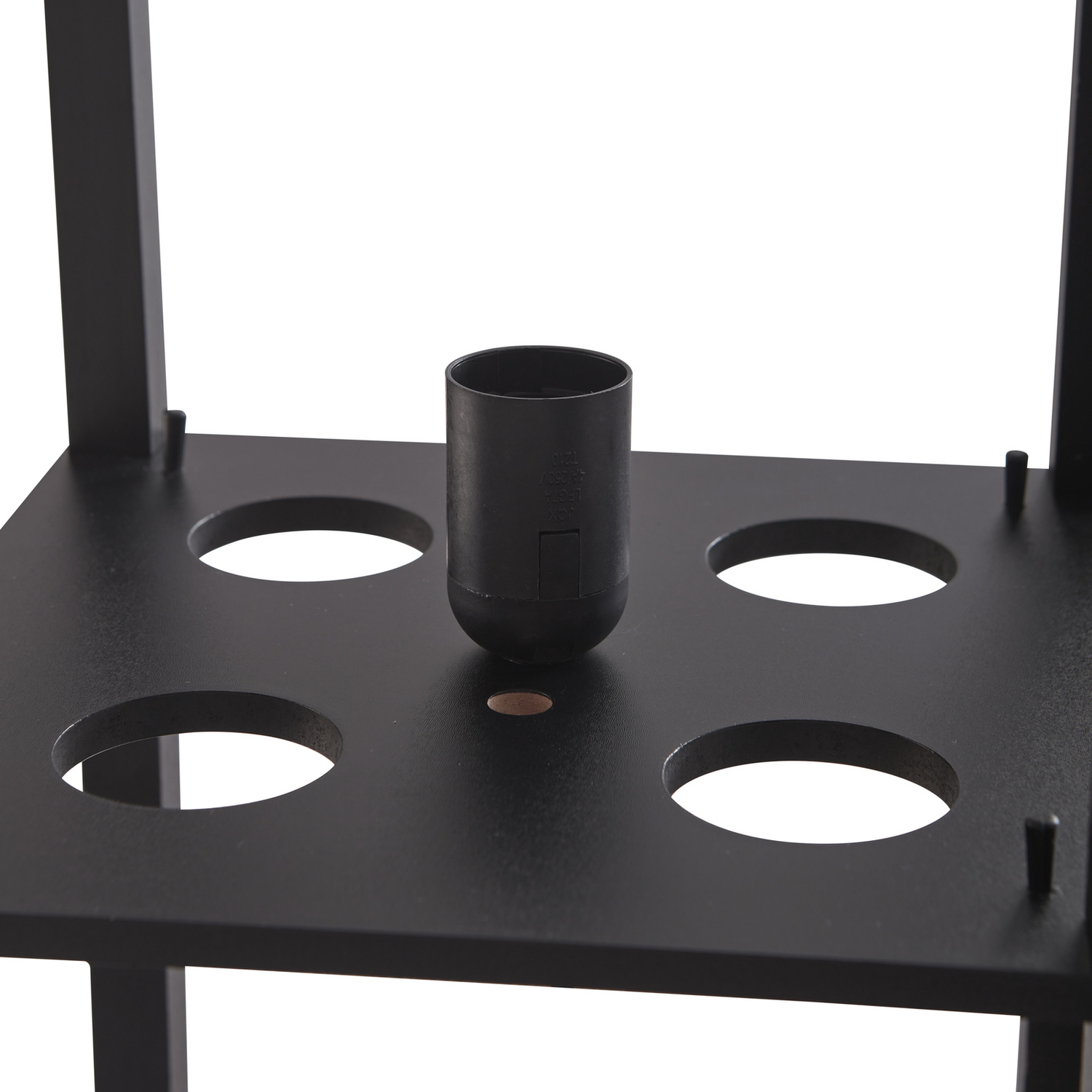 B-Ware Lindby Birta Stehleuchte Stehlampe Mit Ablage Leuchte Holz Schwarz E27 159 Cm - 4251911772807