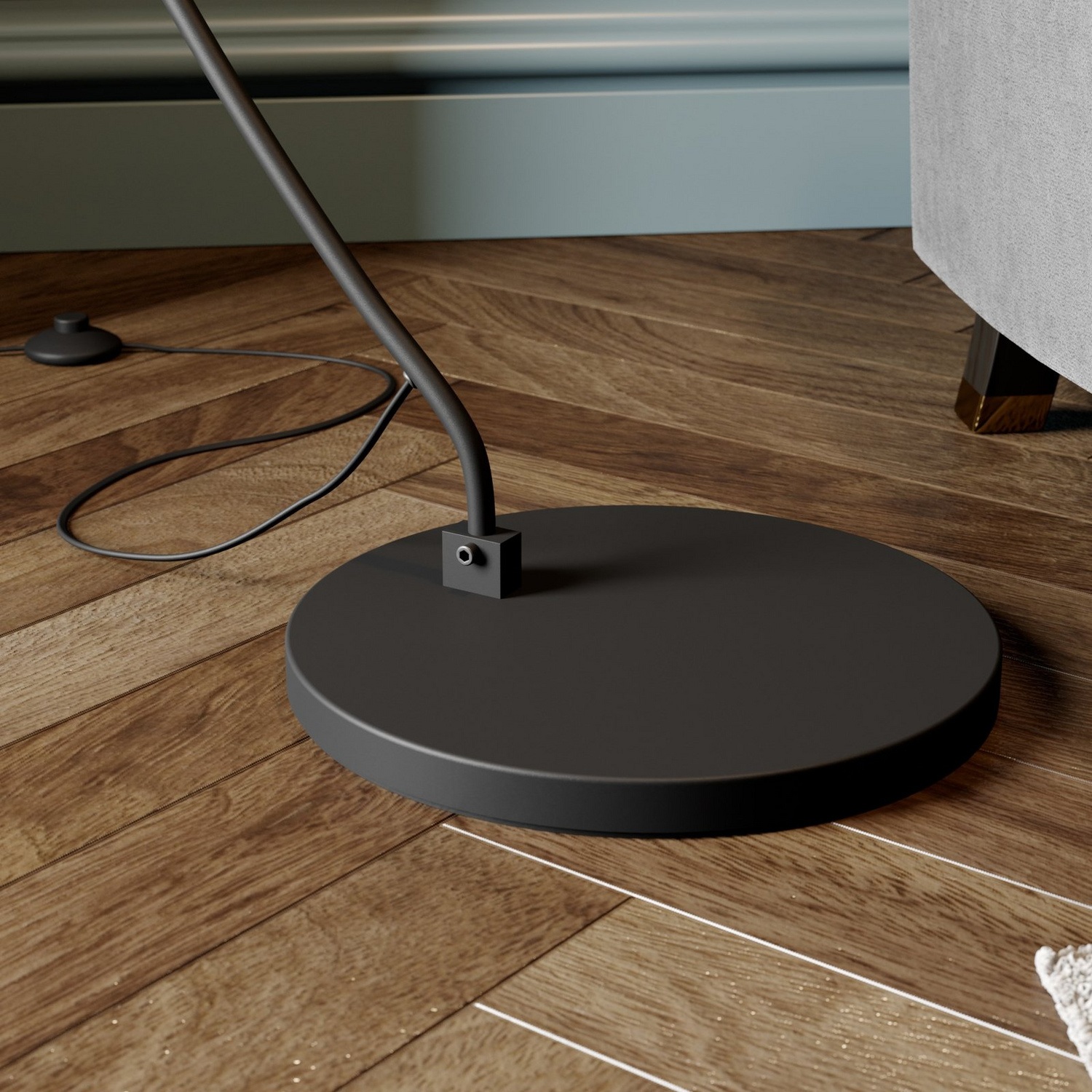 Lindby Gebogene Stehleuchte Jonera Schwarz Gold Standleuchte Stehlampe 2 Stück B-Ware - 4251096529845