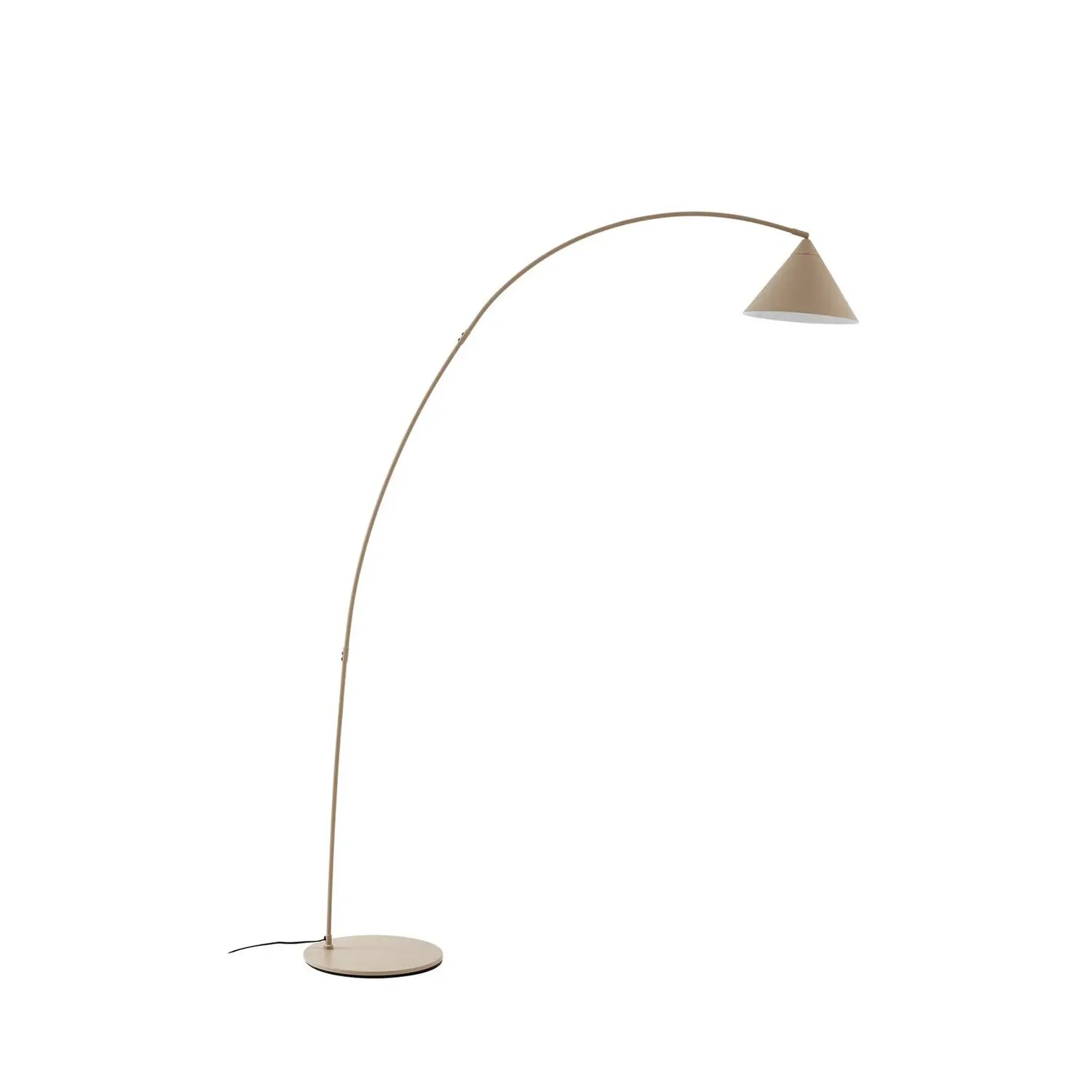 B-Ware Lindby Bogenlampe Stehlampe Triangolo Metall Beige E27 Schalter - 4255830902697
