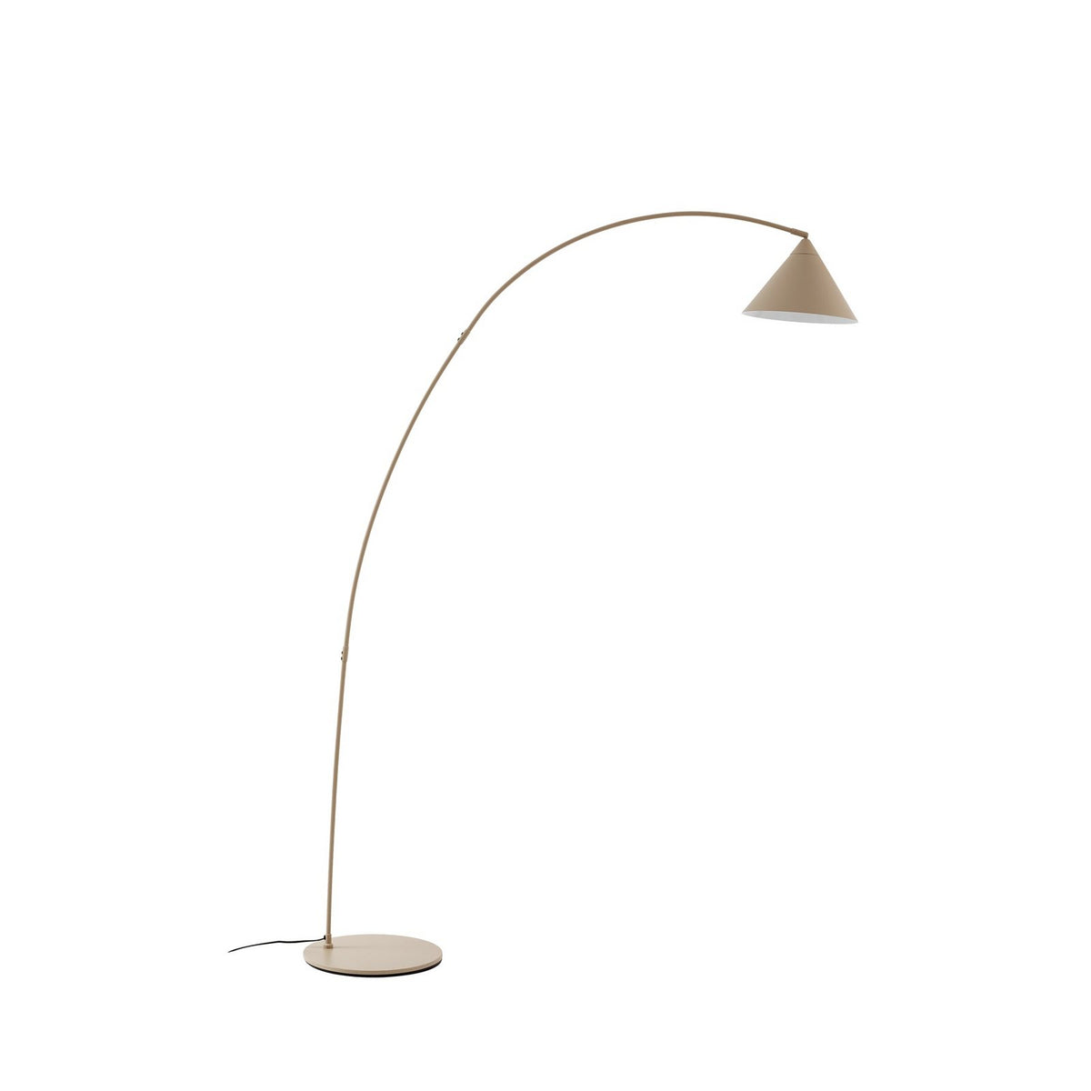 Lindby Bogenlampe Stehlampe Triangolo Metall beige E27 Schalter - 4255830902697