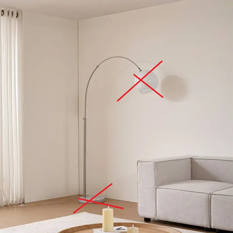 B-Ware Lindby Bogenleuchte Stehlampe Alverton Weiß Nickel Glas 197 Cm Siehe Text/Foto - 4255830904271