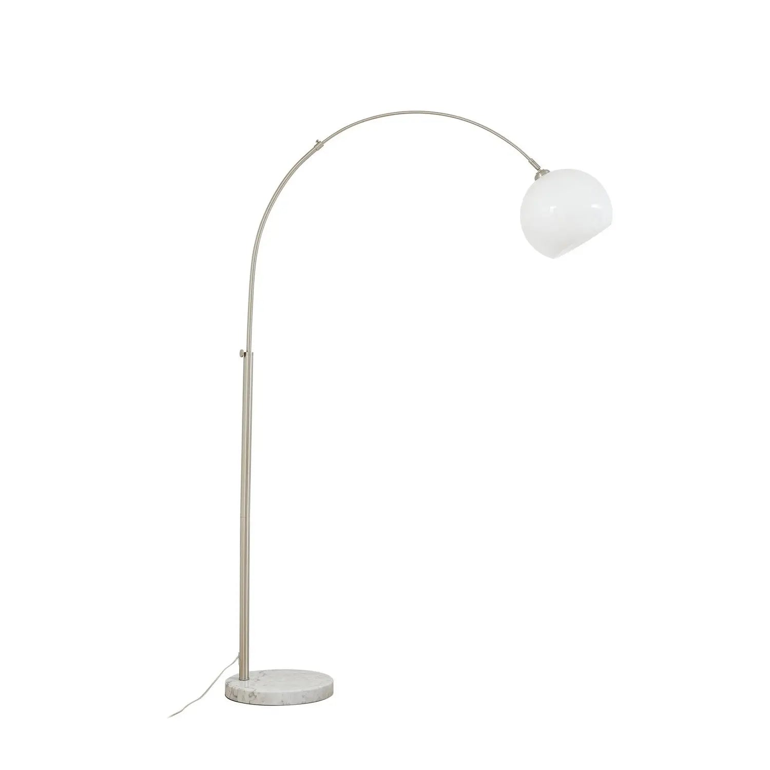 B-Ware Lindby Bogenleuchte Stehlampe Alverton Weiß Nickel Glas 197 Cm Leuchte 3 Stück - 4255830904271