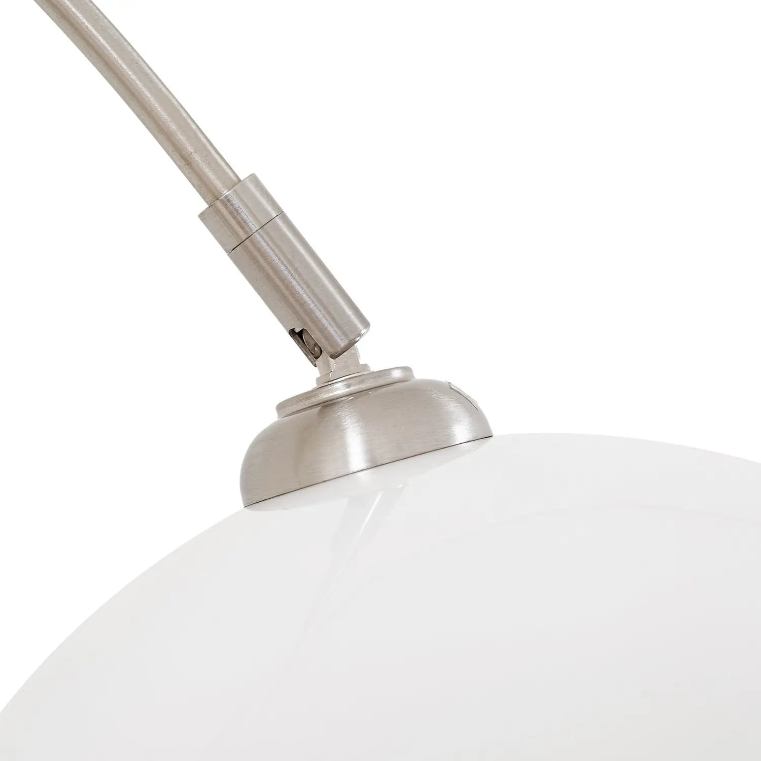 B-Ware Lindby Bogenleuchte Stehlampe Alverton Weiß Nickel Glas 197 Cm Leuchte 3 Stück - 4255830904271
