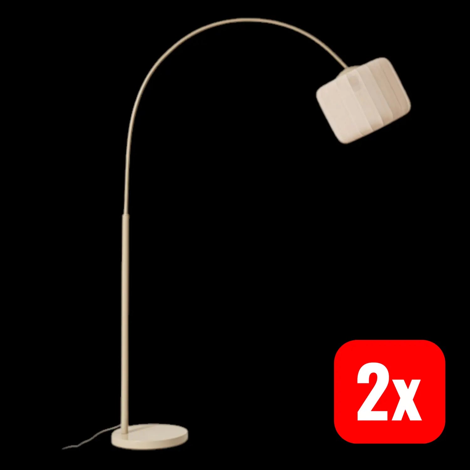 B-Ware Lindby Bogenleuchte Stehlampe Helin Beige Textil Höhe 198,5 Cm Leuchte 2 Stück - 4255830904325