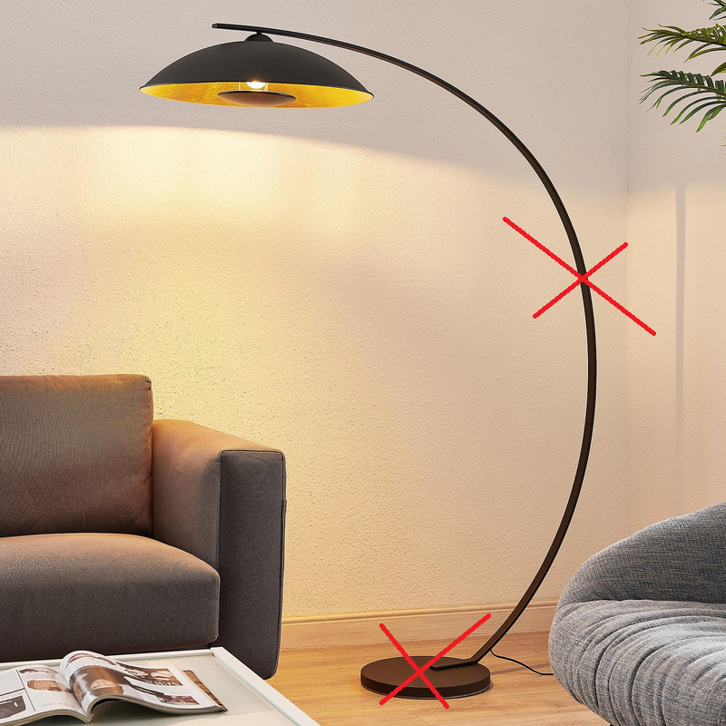 Lindby Emilienne Bogenstehlampe Standleuchte Stehleuchte Leuchte Siehe Text/Foto B-Ware