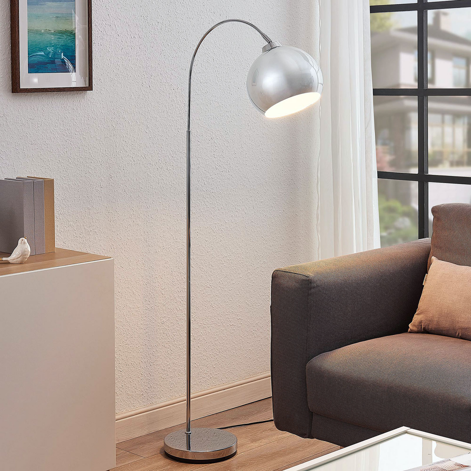 B-Ware Lindby Moisia Bogenstehlampe Stehlampe Stehleuchte Lampe Leuchte Standlampe - 4251096562262