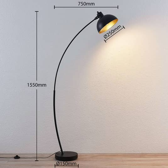 B-Ware Lindby Bogenstehlampe Phileas Wohnzimmerlampe Standleuchte Deko Stehleuchte E27 - 17004386221548