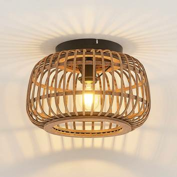 B-Ware Lindby Bominio Deckenleuchte Deckenlampe Deckenlicht Leuchte Aus Rattan 33 Cm - 4251911731347