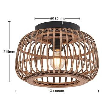 B-Ware Lindby Bominio Deckenleuchte Deckenlampe Deckenlicht Leuchte Aus Rattan 33 Cm - 4251911731347
