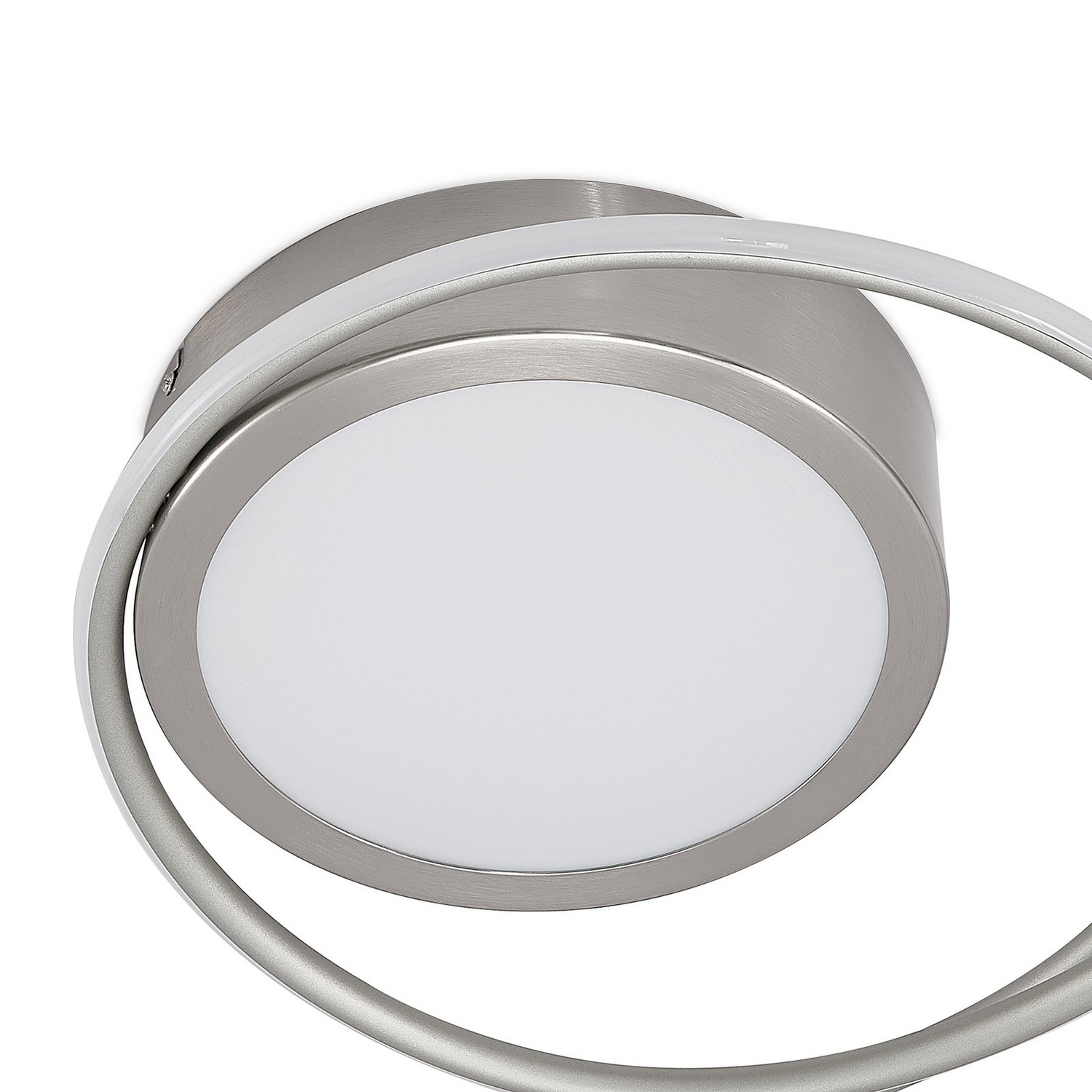 B-Ware Lindby Deckenlampe Deckenleuchte Led Bovia Fernbedienung Dimmbar Nickel Cct857