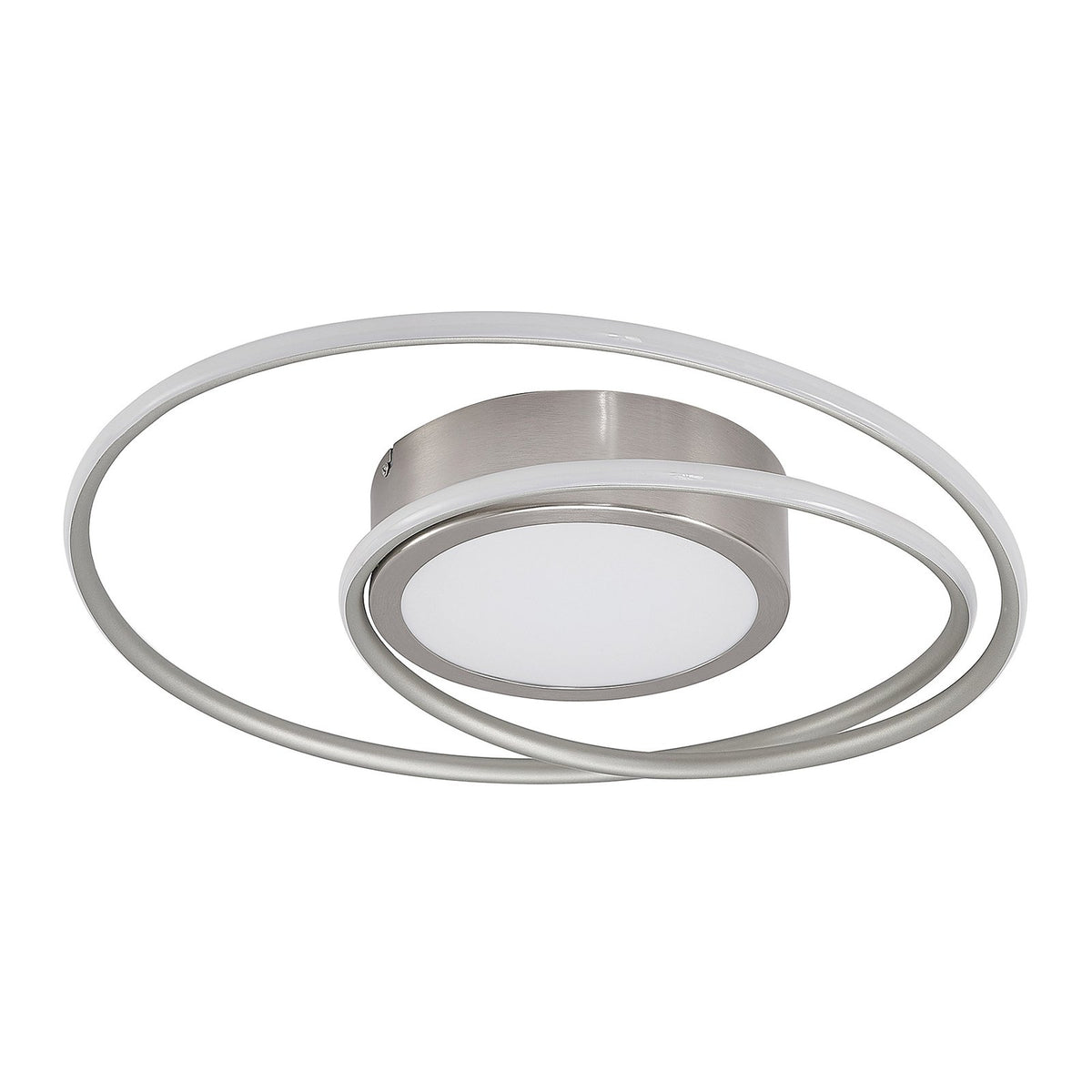 Lindby Deckenlampe Deckenleuchte LED Bovia Fernbedienung dimmbar Nickel CCT857 - 4251911726367
