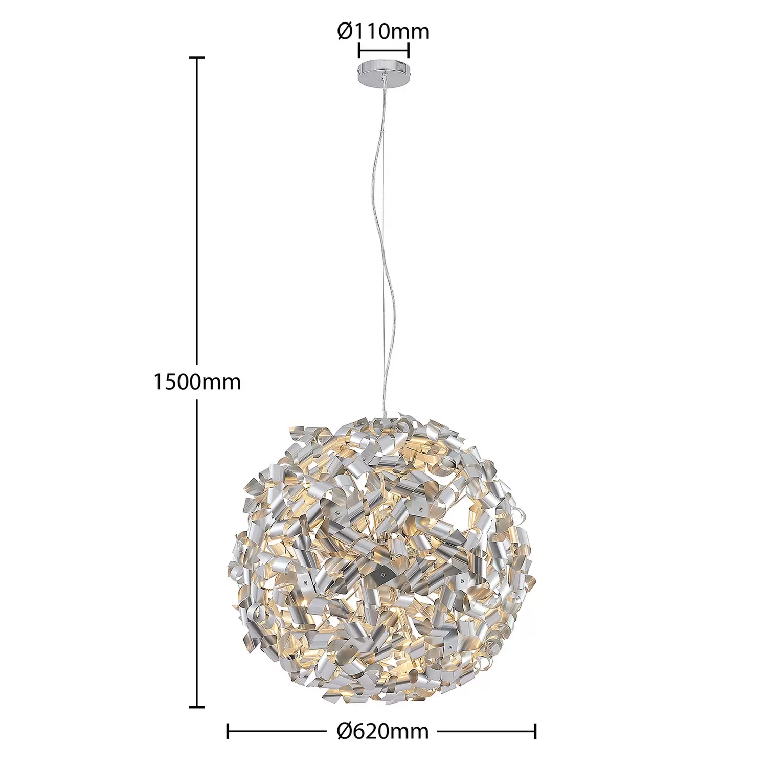 Lindby Caliya Hängeleuchte Hängelampe Deckenleuchte Deckenlampe E14 Neunflammig B-Ware - 4251096589283