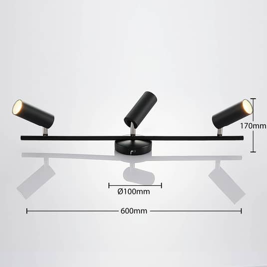 Lindby Deckenleuchte Deckenlampe LED Camille schwarz Leuchte Lampe Kunststoff197 - 4251096559477
