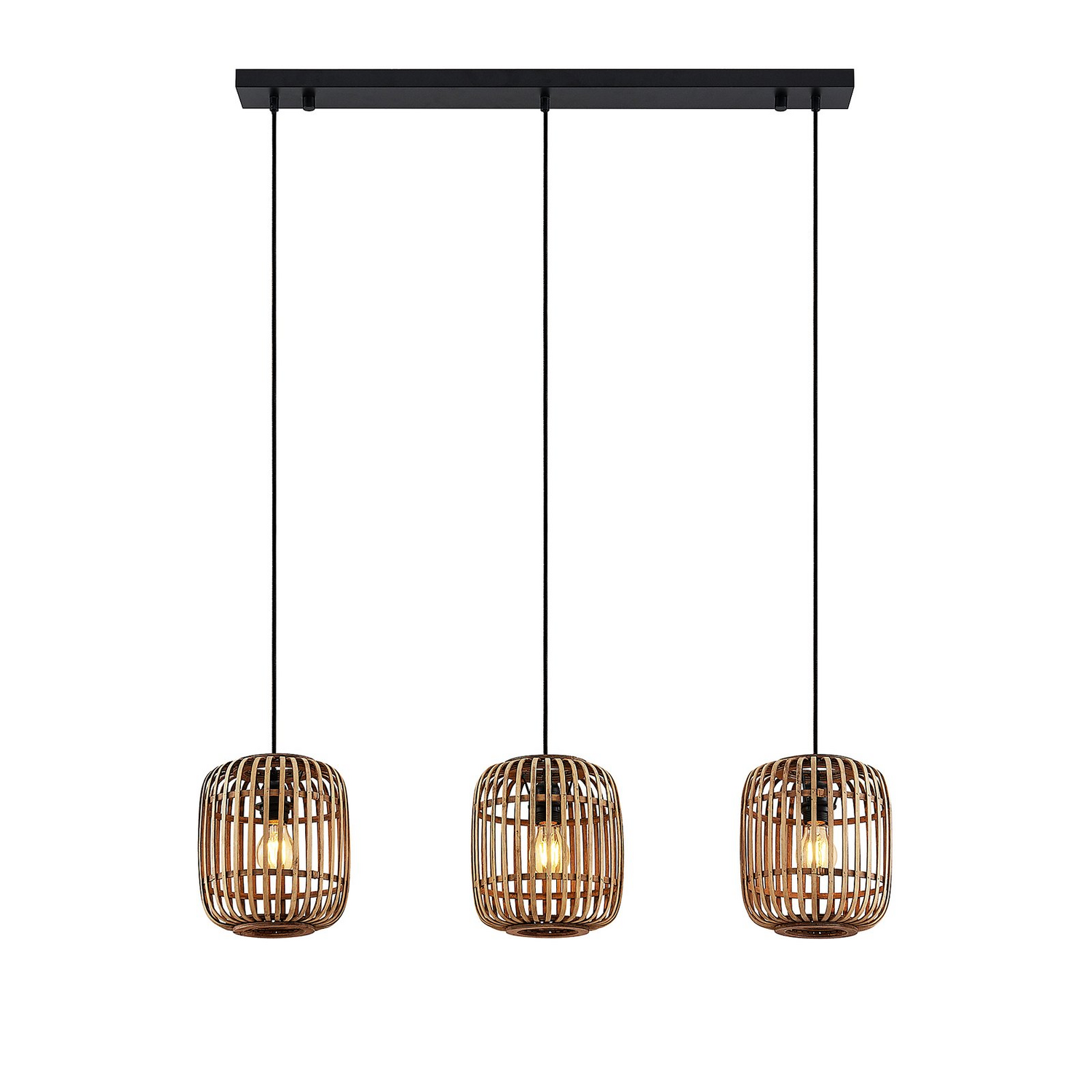 Suspension Lindby Canyana de qualité B, à trois lumières, E27, Na524