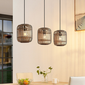 Suspension Lindby Canyana de qualité B, à trois lumières, E27, Na524