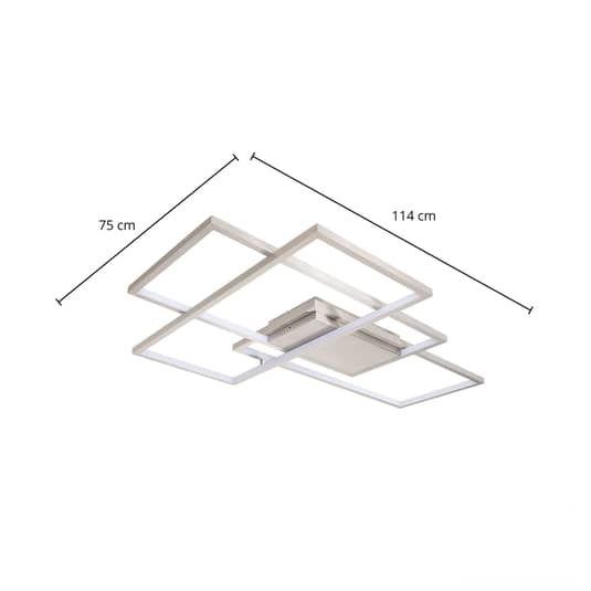 Lindby Deckenlampe Deckenleuchte LED WiZ App steuerbar RGBW nickel dimmbar - 4251911738780
