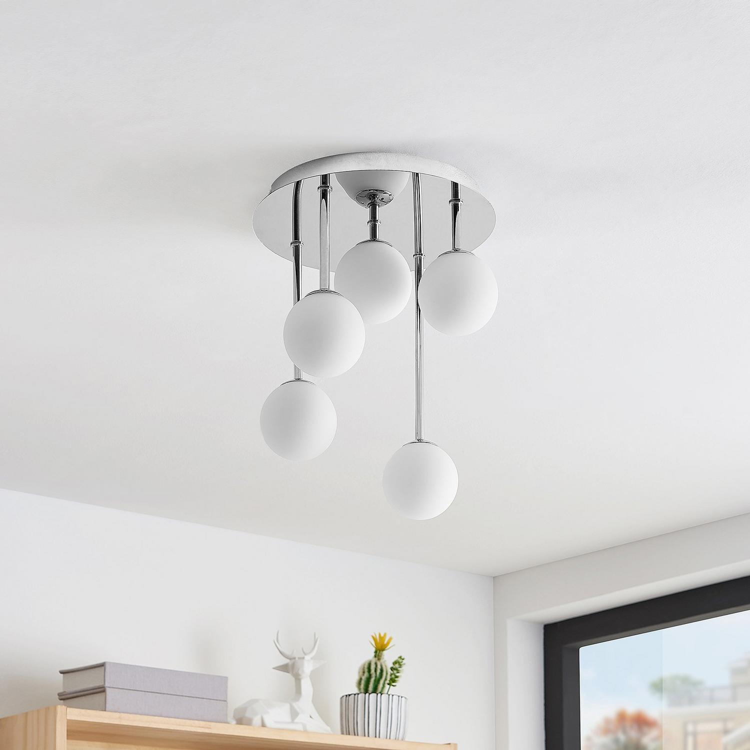 Plafonnier Lindby Chrissy de qualité B, lampe de salon LA653 