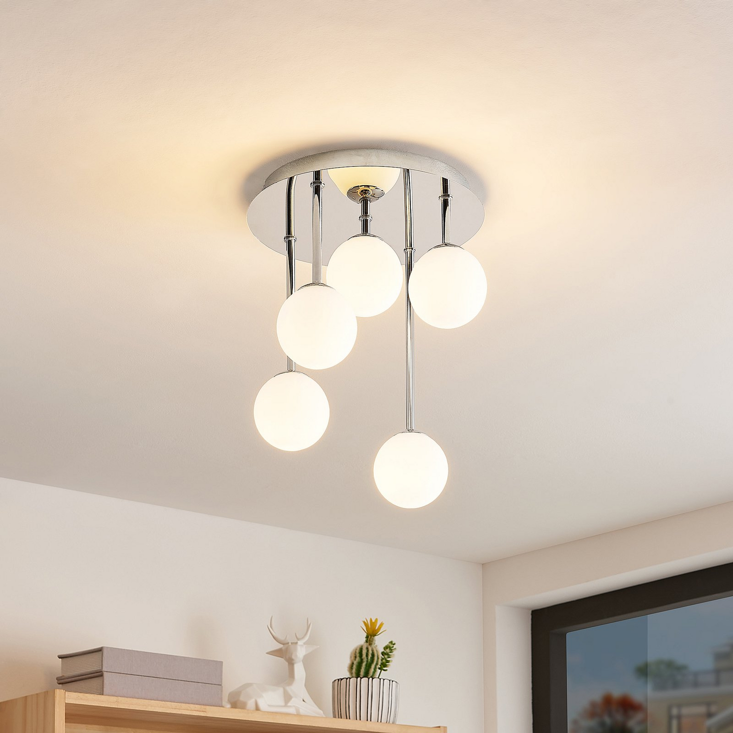 Plafonnier Lindby Chrissy de qualité B, lampe de salon LA653 